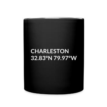Charleston South Carolina USA Koordinaten - Tasse einfarbig - Schwarz - Vorne