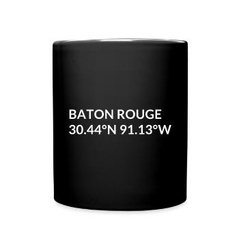 Baton Rouge Louisiana USA Koordinaten - Tasse einfarbig - Schwarz - Vorne