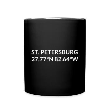 St. Petersburg, Floride, États-Unis Coordonnées - Mug uni - noir - Devant