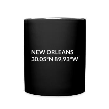 Nouvelle-Orléans, Louisiane, États-Unis Coordonnées - Mug uni - noir - Devant