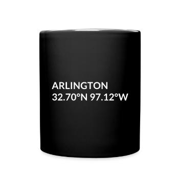 Arlington Texas USA Koordinaten - Tasse einfarbig - Schwarz - Vorne