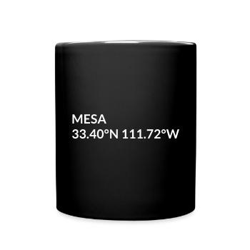 Mesa Arizona USA Koordinaten - Tasse einfarbig - Schwarz - Vorne