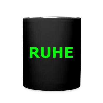 RUHE - Tasse einfarbig - Schwarz - Vorne