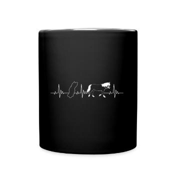 Karte Heartbeat Design für Schwarzwald-Fans - Tasse einfarbig - Schwarz - Vorne