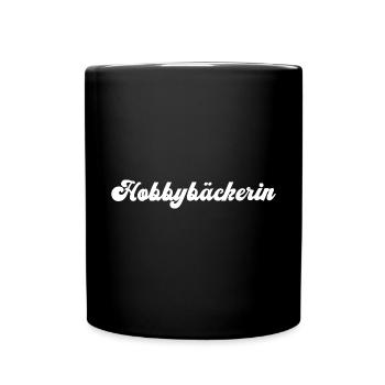 Hobbybäckerin Bäckerin Konditor Backen - Tasse einfarbig - Schwarz - Vorne