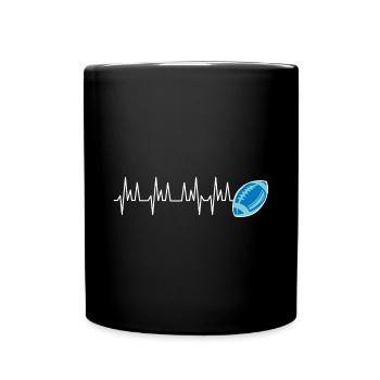 battement coeur rugby club supporter Montpellier - Mug uni - noir - Devant