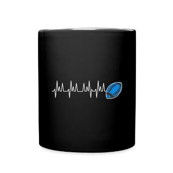 battement coeur rugby club supporter Castres - Mug uni - noir - Devant