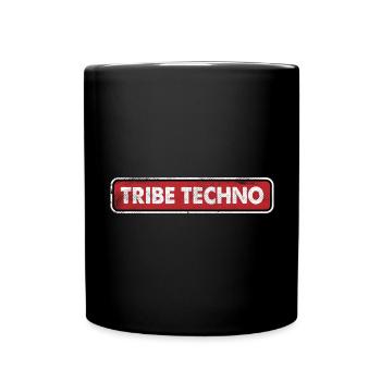 Tribe Techno | Wir lieben Techno-Musik - Tasse einfarbig - Schwarz - Vorne