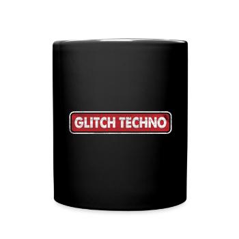 Glitch Techno - Tasse einfarbig - Schwarz - Vorne