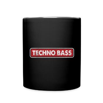 Techno Bass - Tasse einfarbig - Schwarz - Vorne