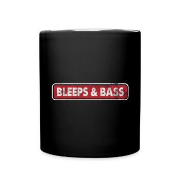 Bleeps und Bass Techno - Tasse einfarbig - Schwarz - Vorne