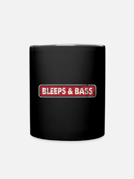 Bleeps und Bass Techno - Tasse einfarbig - Schwarz