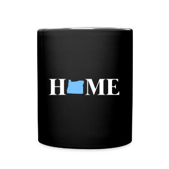Oregon Map Home Design für stolze Oregonianer - Tasse einfarbig - Schwarz - Vorne
