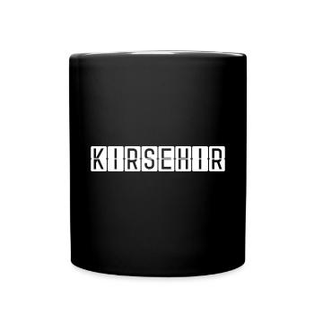 Kırşehir Flughafentafel - Tasse einfarbig - Schwarz - Vorne