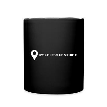 Coordonnées de Bamberg - Mug uni - noir - Devant