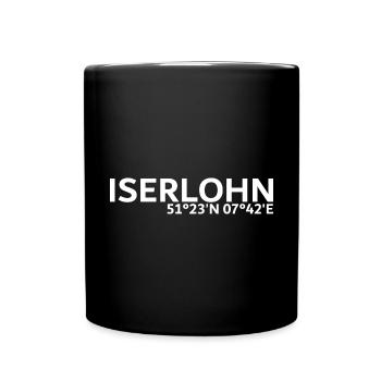 Iserlohn coordinates - Full Colour Mug - black - Front