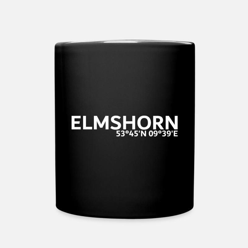 Elmshorn Koordinaten - Tasse einfarbig - Schwarz