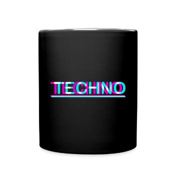 Techno Rave Festival Electro Music Raver - Full Colour Mug - black - Front