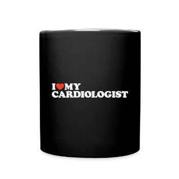 I love my Cardiologist Heart Shirt - Full Colour Mug - black - Front