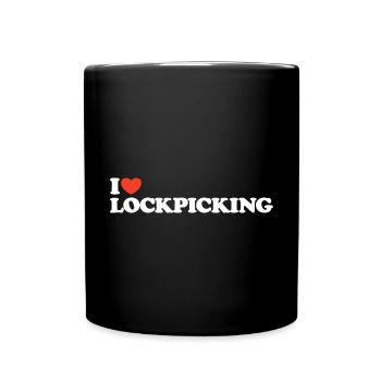 I love Lockpicking Heart Shirt - Full Colour Mug - black - Front