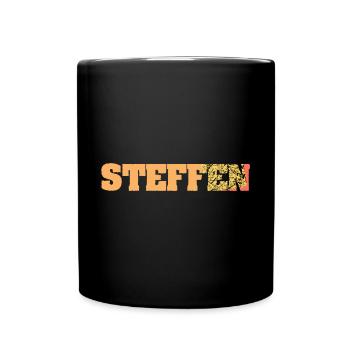 Geschenkidee Steffen - Tasse einfarbig - Schwarz - Vorne