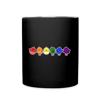 LGBT+ Flagge Küken Design für LGBT+ Menschen - Tasse einfarbig - Schwarz - Vorne