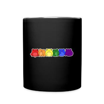 LGBT+ Flaggen-Frosch-Design für LGBT+ Menschen - Tasse einfarbig - Schwarz - Vorne