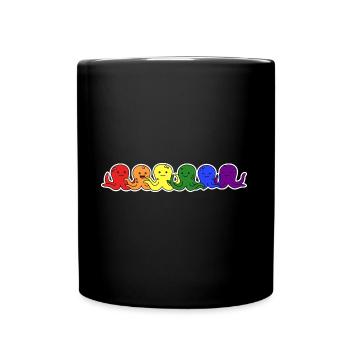 LGBT+ Flagge Octopus Design für LGBT+ Menschen - Tasse einfarbig - Schwarz - Vorne