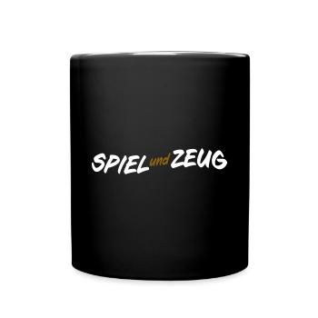 Spiel und Zeug - Tasse einfarbig - Schwarz - Vorne
