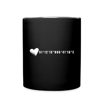 Neuss Herz les coordonnées - Mug uni - noir - Devant