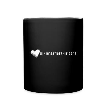 les coordonnées de Remscheid Herz - Mug uni - noir - Devant
