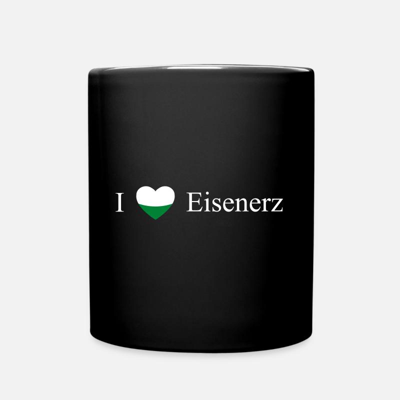 Styrie Coeur Minerai de Fer Blanc - Mug uni - noir