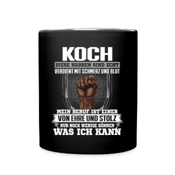 KOCH - Ehre und Stolz - Tasse einfarbig - Schwarz - Vorne