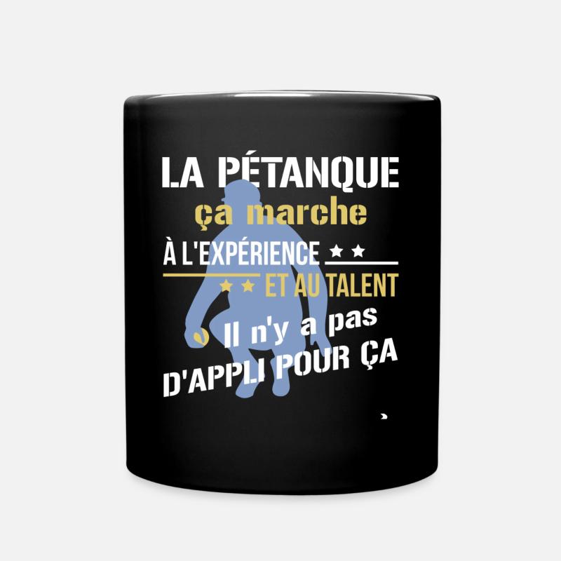Pétanque - pas d'appli pour ça - Mug uni - noir