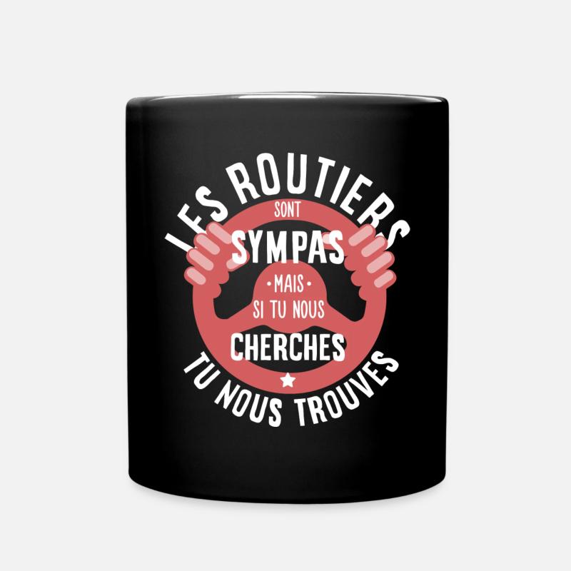 Les routiers sont sympas - Mug uni - noir