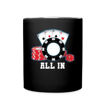 Poker All In - Full Colour Mug - black - Front