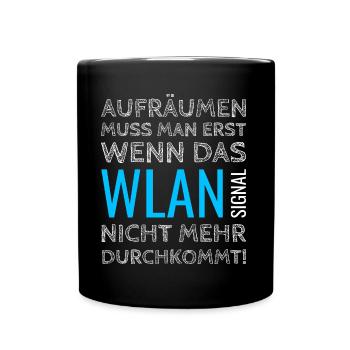 Wi-Fi tidying up teens - Full Colour Mug - black - Front