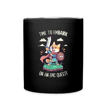 Time to EmBARK on an Epic Quest - Full Colour Mug - black - Front