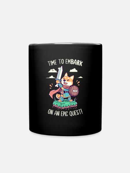 Time to EmBARK on an Epic Quest - Full Colour Mug - black