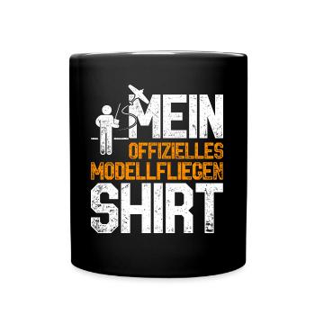 Modellflieger Hobby Modellfliegen - Tasse einfarbig - Schwarz - Vorne