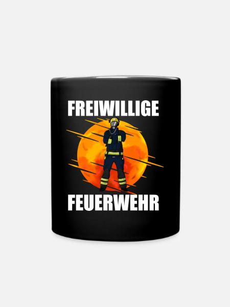Freiwillige Feuerwehr - Tasse einfarbig - Schwarz