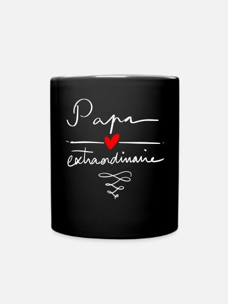 Papa extraordinaire idée cadeau Fête des Pères - Mug uni - noir
