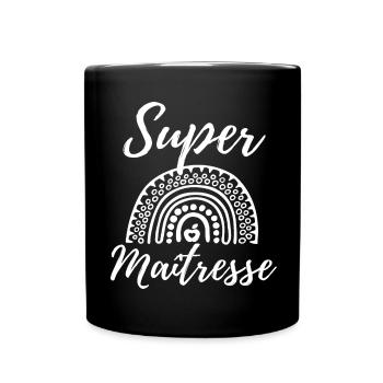 Super maitresse cadeau maîtresse d' école. - Mug uni - noir - Devant