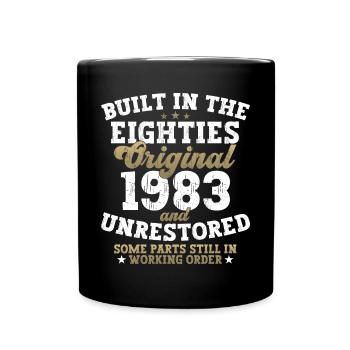Built in the eighties 1983 39th birthday men - Full Colour Mug - black - Front
