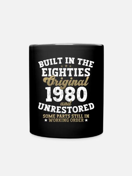 Built in the eighties 1980 42nd birthday men - Full Colour Mug - black