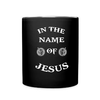 Christentum Jesus Christus Erlöser Messias Spruch - Tasse einfarbig - Schwarz - Vorne
