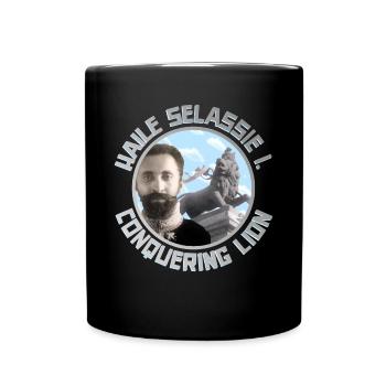 Haile Selassie - Conquérir le Lion Rasta Judah - Mug uni - noir - Devant