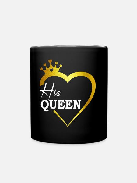 Sa tenue de couple Queen Gold King Queen - Mug uni - noir