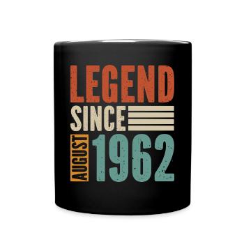 Légende Août 1962 Vintage Vintage Anniversaire - Mug uni - noir - Devant