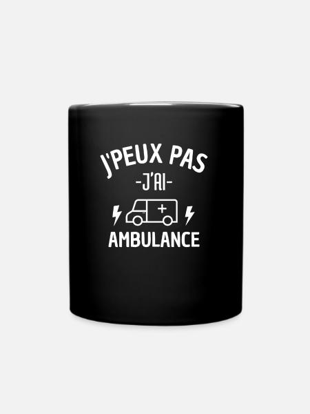 J PEUX PAS J AI AMBULANCE - Mug uni - noir
